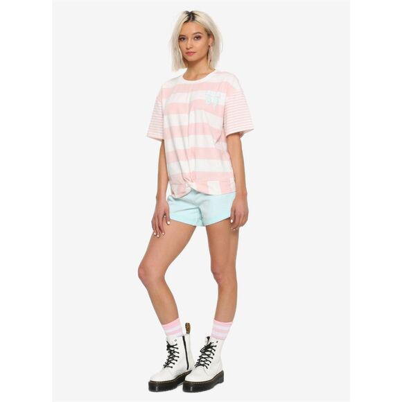 Her Universe Disney The Little Mermaid 30th Anniversary Striped Twist Front Top - Picture 1 of 10